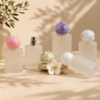 Frosted Glass Perfume Atomizer with Marble Sphere Cap