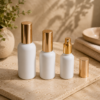 Matte White Glass Fine Mist Spray Bottle