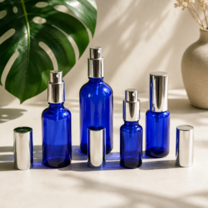 Sapphire Blue Glass Fine Mist Spray Bottle